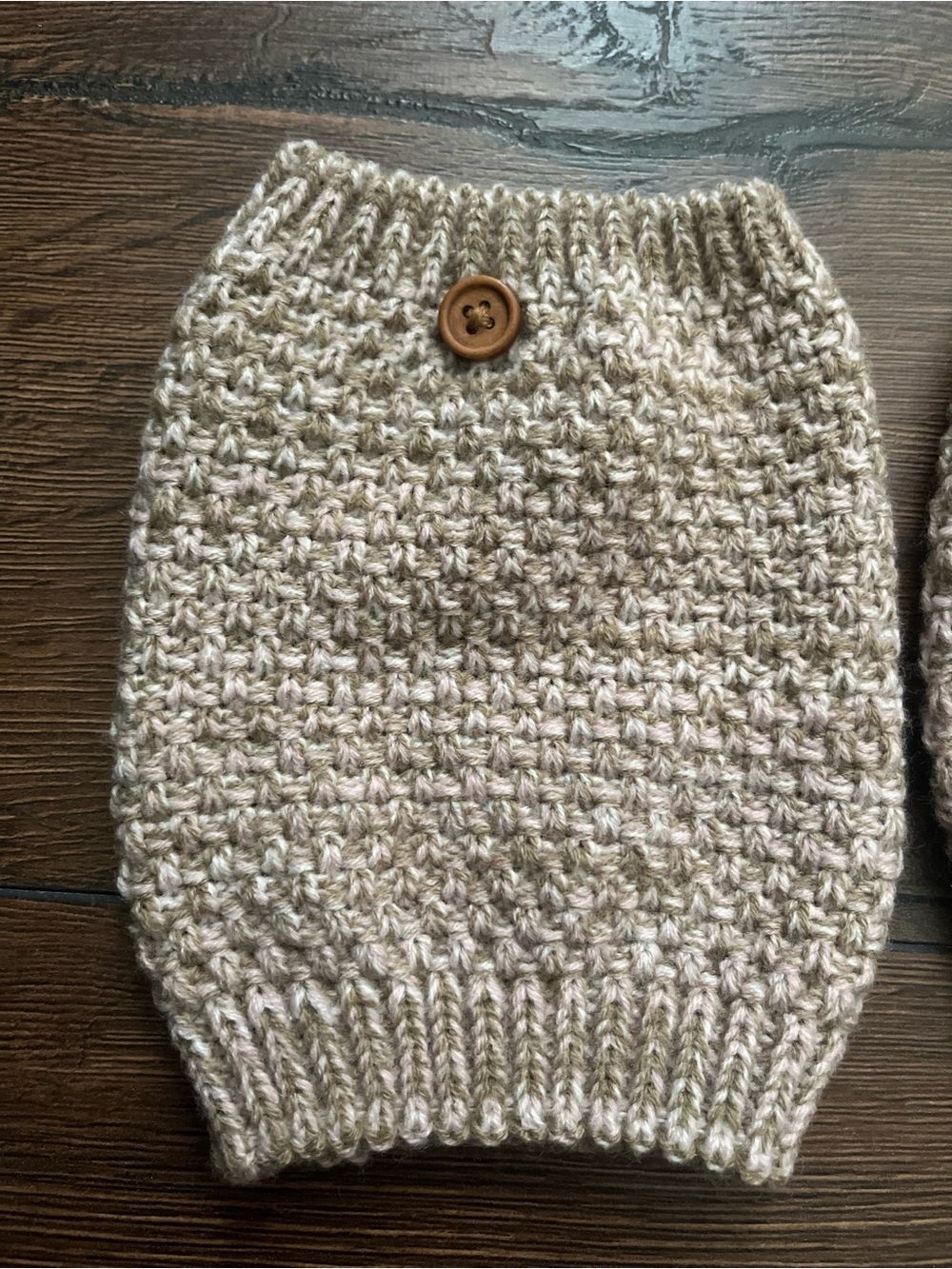Neutral Knit Button Boot Cuffs - Picture 2 of 2